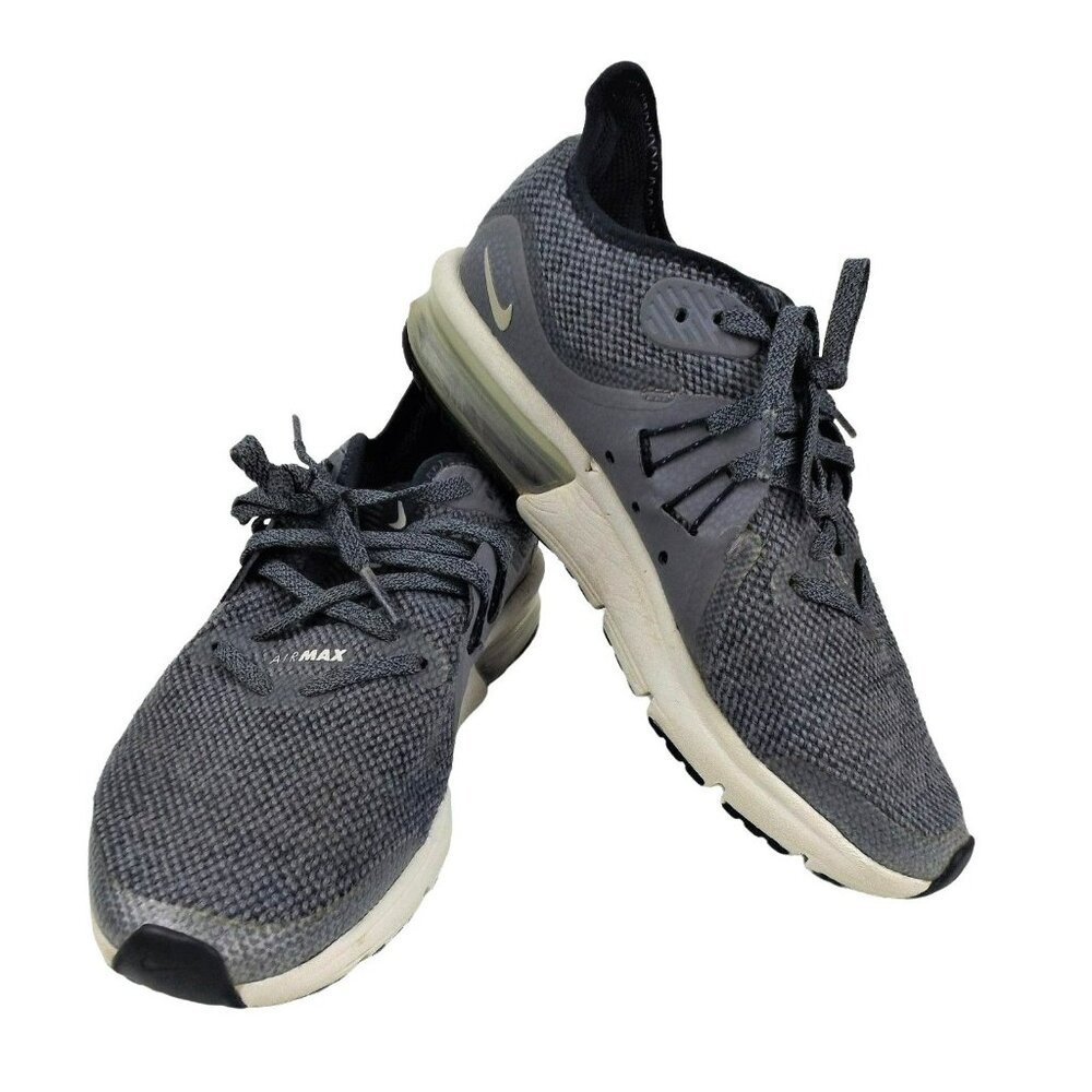 Kids Nike Air Max Sneakers Youth Sports Shoes Blue Grey Size 4Y   JH985